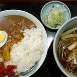 寿美吉 - ★2017・3再訪　カレーたぬきそばセット　850円