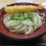 てんてこ舞 - かけうどん(*ﾟ∀ﾟ*)350円＋海老天100円