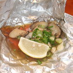 オカヤ食堂 - 牡蠣のホイル焼きです。