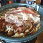 鮎鴨亭 - 近江牛のすき焼き小鍋です♪