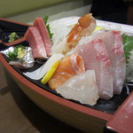 和が家 - 刺身定食¥980の舟盛り