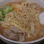 Torebian - 野菜お肉入り即席ラーメン490円（マルちゃん正麺味噌）