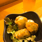吟丞 - 突き出し 芽キャベツの天麩羅