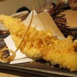 やなぎ澤 - 穴子の一本天ぷら
