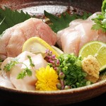 Jidori Dainingu Goyururian - 芳醇な味わい　上身のお造り三種盛り