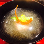 銀座 しのはら - 蕪椀、海老シンジョ、ばちこ