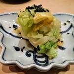 鮨 原正 - 箸休め　キャベツのお浸し