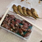 新潟本町 鈴木鮮魚 - 日本海のホタルイカとハタハタ田楽。最高に日本酒に合う。