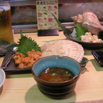 開陽亭 すすきの店 - たこまんまとばふんうに、つぶ刺しです