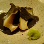 蓮 - 肝ソースはごく軽め。もう少しコクや味を補っても良いかも。