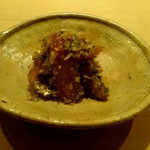 蓮 - 出水鯵、茗荷、白胡麻の和え物