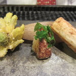 銀座 水野 - 揚げ物は夜と同じな気がします