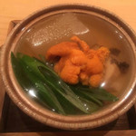 蓮 - 雲丹と鮑と冬瓜の小鍋