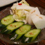 鳥みつ - 漬物盛り合わせ