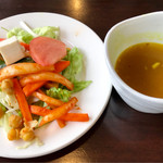 カーン・ケバブ・ビリヤニ - サラダ、スープ