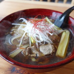 らーめん鴨屋 - 器は創作会津漆器調～