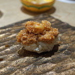 三谷 - 牡丹海老とその卵と海老味噌　十四代 槽垂れ 原酒 生酒 純米吟醸 を合わせて