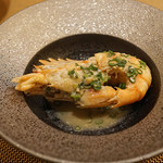 レンゲ - 鳥取県産 鬼海老の紹興酒蒸し