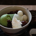 京源 - 白玉抹茶クリームあんみつ