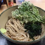 Hakone Soba - Mar,2017　冷やしぶっかけに春菊追加