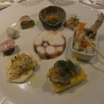 ヴェネチア風魚介の前菜の盛り合せ 