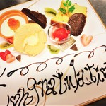 想作酒場　Coeur - 就職祝いでのサプライズプレートです