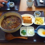 Soba Dining 蕎花 - 月見そば（温）＋いなり（別注）