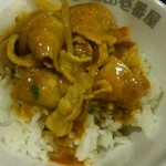 Koko Ichi Banya - 添付のライスに濃厚スープと豚バラのせると、豚しゃぶカレーになりました。