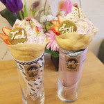 クレープリー チロル - 桜モンブランと春のイチゴクレープ(850円)