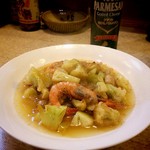 ゆたか - 海老とカリフラワーのバター炒め　　海老のダシがきいてウマイ！