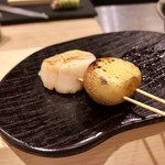 きなり - 串焼き-6：新じゃがと帆立