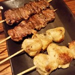 焼きとり 炭家 - ハツ、ぼんじり