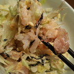 イップウドウ　タオ - 混ぜるとこんな感じ。味は寿司のｻﾗﾀﾞ巻きみたいにｗｗ