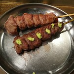 やきとん筑前屋 - ハツと牛ハラミ塩わさび