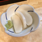 かどや - お通しの板わさ