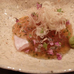 虎白 - ヒラメの食感と餡肝。