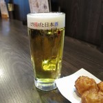 つかふき屋 - 生ビール