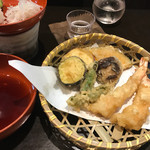 そば処 卓 - 天ざるの天ぷら