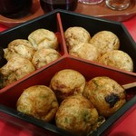 会津屋 - 三種盛り（たこ焼き、ラヂオ焼き、ネギ焼き）550円