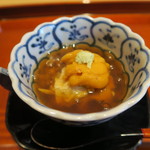 いち太 - 29年3月　蕎麦の実、自家製汲み上げ湯葉、雲丹