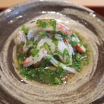 いち太 - 29年3月　海老芋揚げと松葉蟹のすり餡