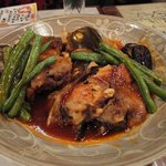 来会楽 - 煮物：ぶり荒曙煮、ナス、インゲン