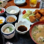 魚屋の寿司　東信 - 鶏唐揚げ定食