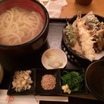 夢吟坊 - 天釜揚げうどん（￥1,340円）