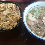焼肉食堂　あらいえ - 焼き鳥丼(ひね) 肉そば