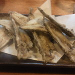 Sasaume - 目光の唐揚げ。開いてあるのは初めて食べた。