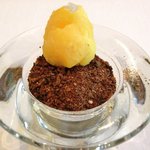 ラ・リューン - メニューB 1575円 の牛蒡パウダーのさつまいも添え