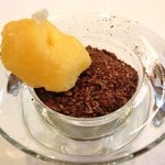 ラ・リューン - メニューB 1575円 の牛蒡パウダーのさつまいも添え