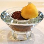 ラ・リューン - メニューB 1575円 の牛蒡パウダーのさつまいも添え