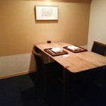 神楽坂 石かわ - 本日は綺麗の個室で